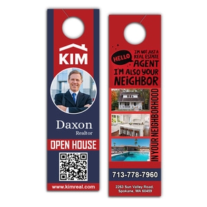 4x14" Full Color Double Sided Door Hangers - 14 pt Paper