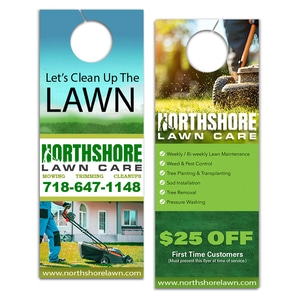 4.25x11" Full Color Double Sided Door Hangers - 14 pt Paper