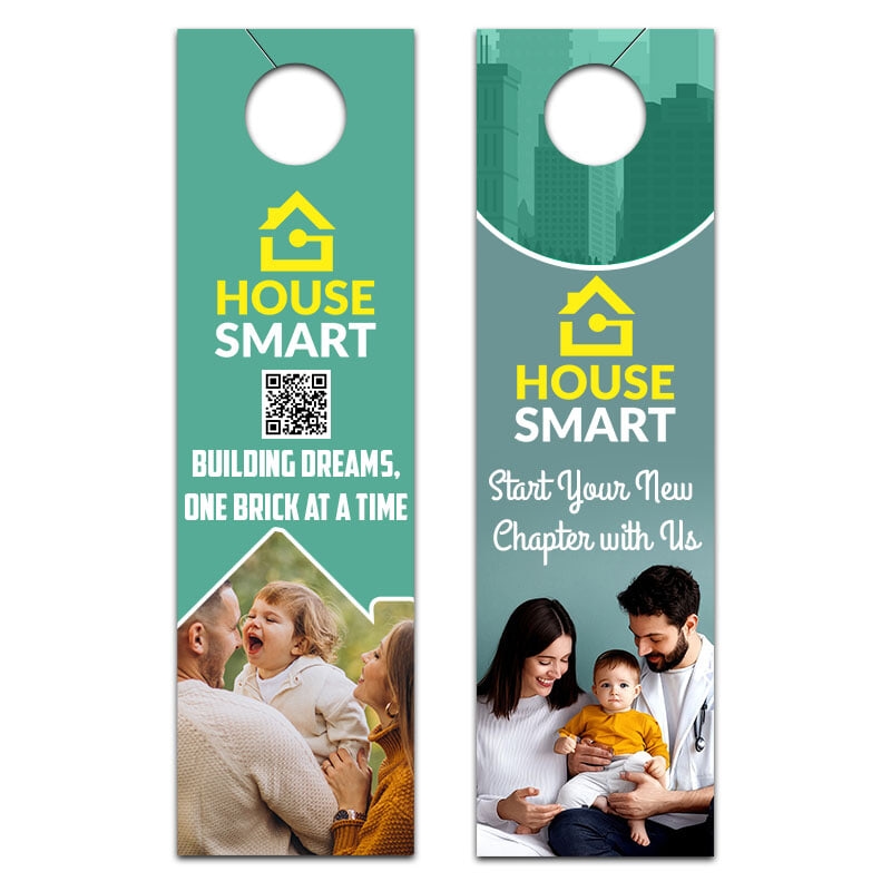4x14" Full Color Double Sided Door Hangers - 16 pt Paper