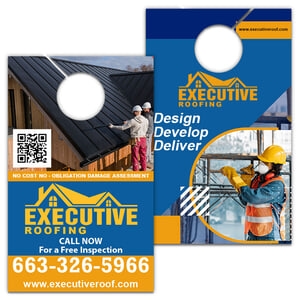 5.25x8.5" Full Color Double Sided Door Hangers - 16 pt Paper