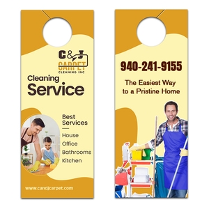 4.5x11" Full Color Double Sided Door Hangers - 14 pt Synthetic