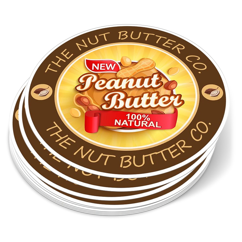 5" Circle Full Color Indoor Paper Stickers