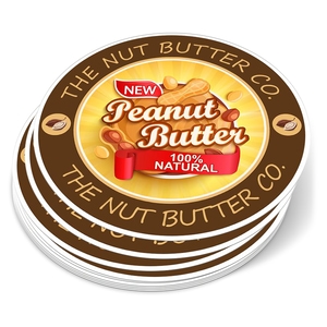 5" Circle Full Color Indoor Paper Stickers