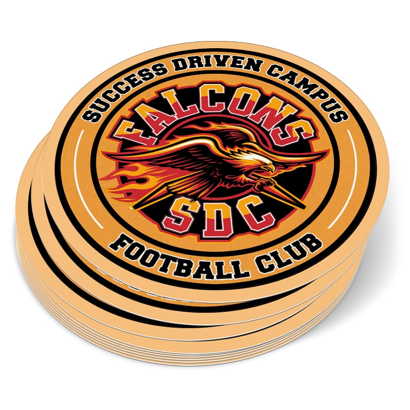 6" Circle Full Color Indoor Paper Stickers
