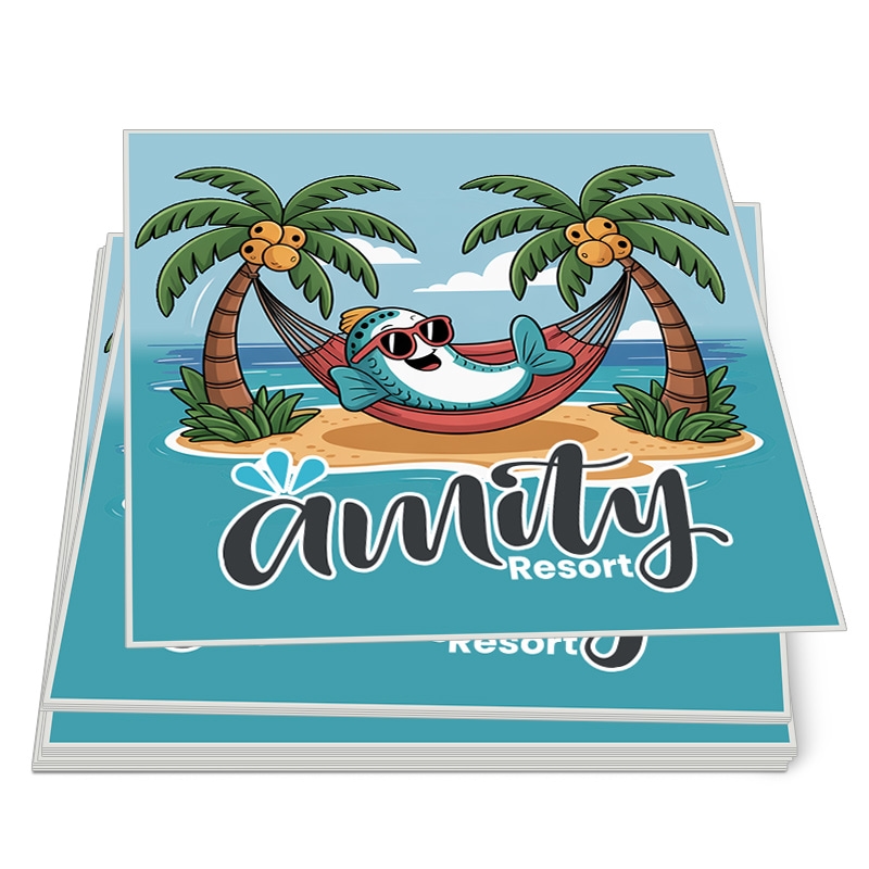 3x3" Square Full Color Indoor Paper Stickers