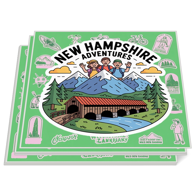 5x5" Square Full Color Indoor Paper Stickers
