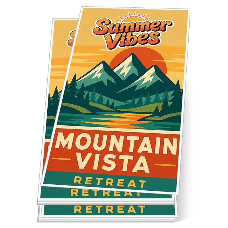 2x4" Rectangle Full Color Indoor Paper Stickers