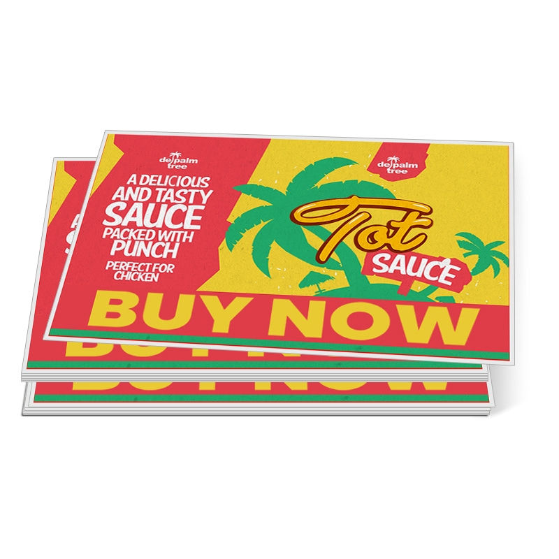 4x6" Rectangle Full Color Indoor Paper Stickers