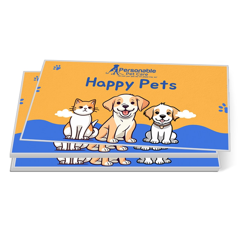 4x7" Rectangle Full Color Indoor Paper Stickers