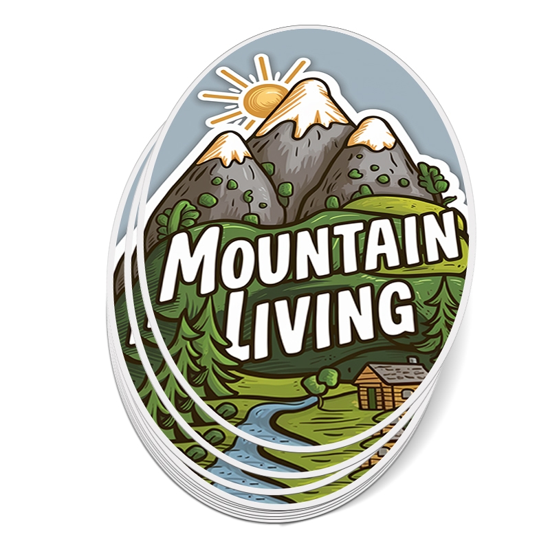 5x3" Oval Full Color Indoor Paper Stickers