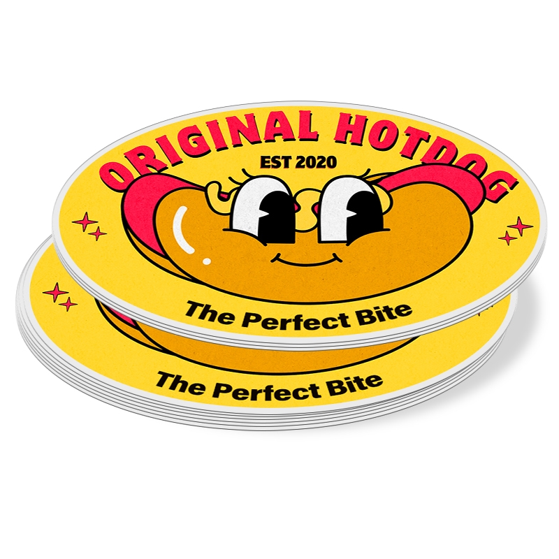 6x4" Oval Full Color Indoor Paper Stickers