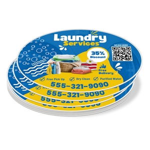6.5x4.25" Oval Full Color Indoor Paper Stickers