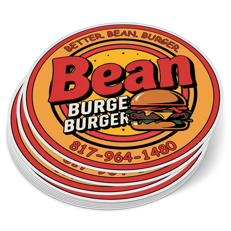 6" Circle Full Color Outdoor Vinyl Stickers