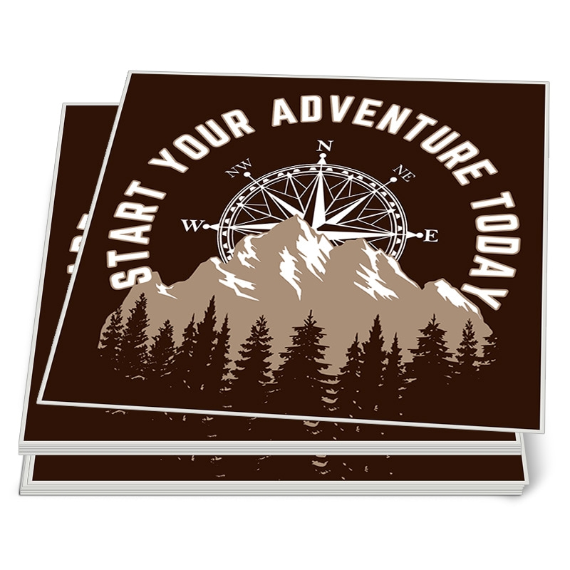 2x2" Square Full Color Outdoor Vinyl Stickers