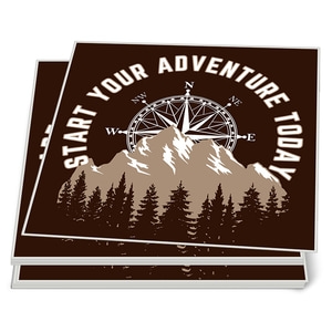 2x2" Square Full Color Outdoor Vinyl Stickers