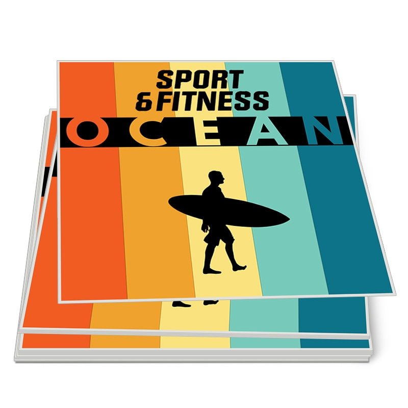3x3" Square Full Color Outdoor Vinyl Stickers