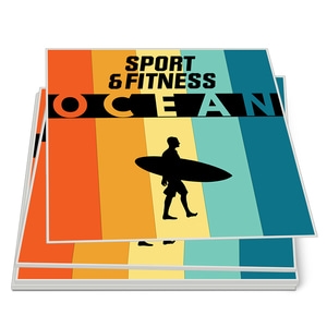 3x3" Square Full Color Outdoor Vinyl Stickers
