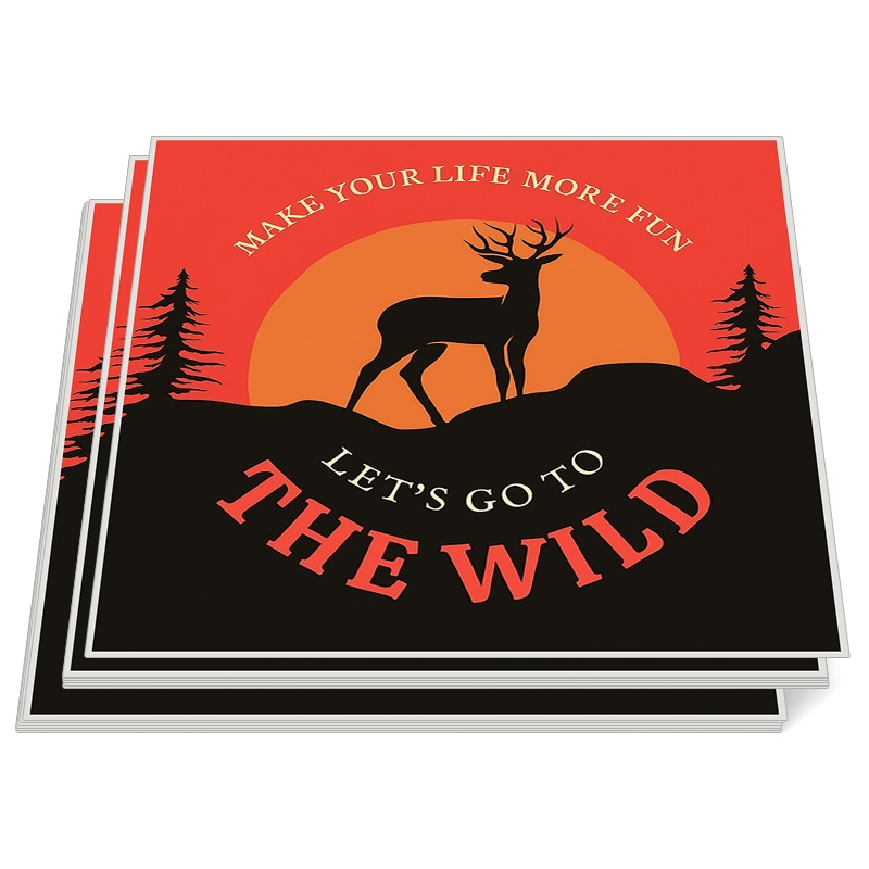 5x5" Square Full Color Outdoor Vinyl Stickers