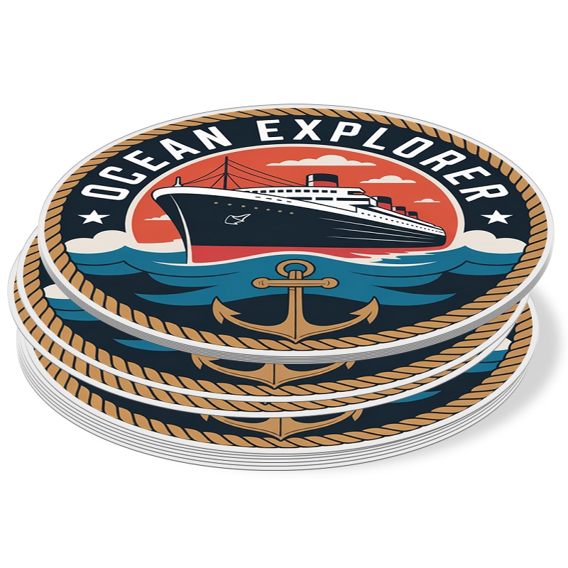 5x4" Oval Full Color Outdoor Vinyl Stickers