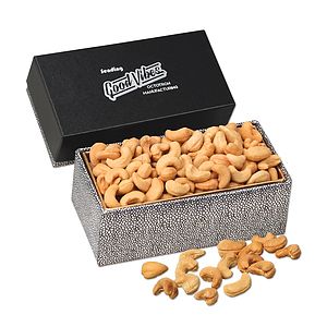 Fancy Cashews in Black & Silver Gift Box