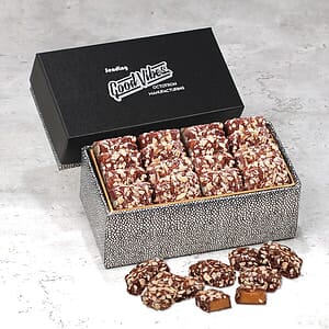 English Butter Toffee in Black & Silver Gift Box