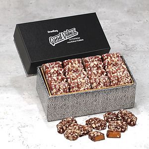 English Butter Toffee in Black & Silver Gift Box