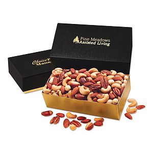 Deluxe Mixed Nuts in Black & Gold Gift Box
