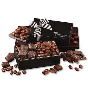 Chocolate Splendor with Chocolate Sea Salt Caramels & Chocolate Covered Almonds