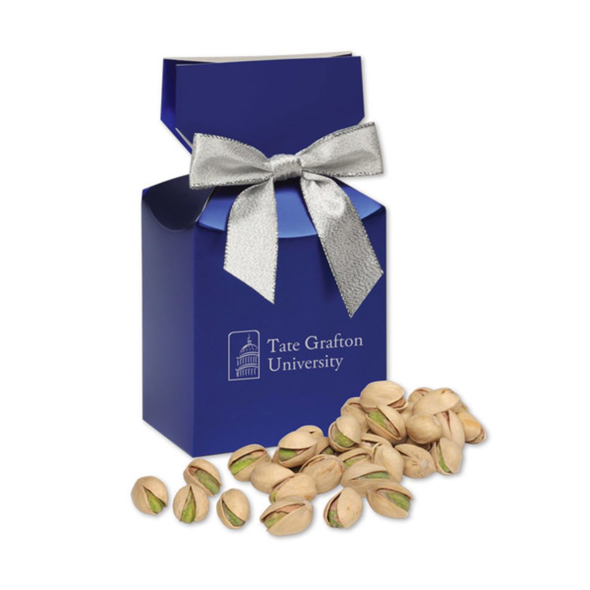 Promotional California pistachios in blue premium delights gift box