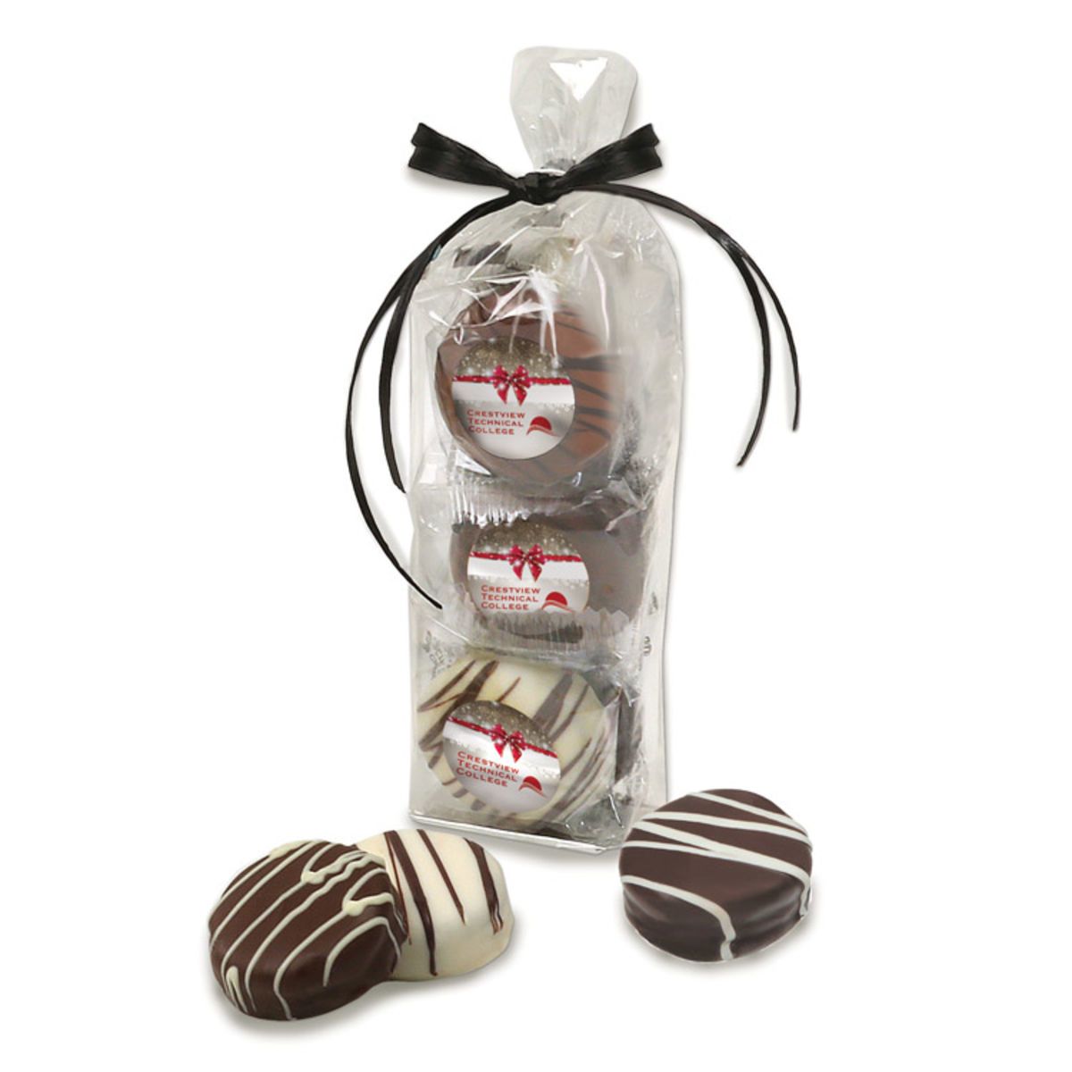 Promotional Six chocolate covered oreos Personalized With Your Custom Logo