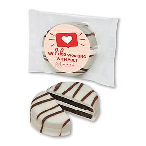 White Chocolate Covered Oreo Cookie