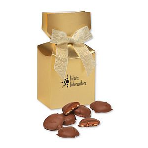 Caramel Pecan Clusters in Gold Premium Delights Gift Box