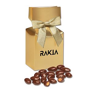 Chocolate Covered Almonds in Gold Premium Delights Gift Box