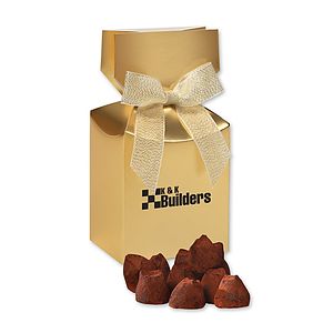 Cocoa Dusted Truffles in Gold Premium Delights Gift Box