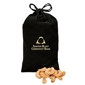 Extra Fancy Cashews in Black Velour Gift Bag