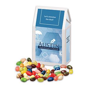 Jelly Belly Jelly Beans in Gable Top Gift Box with Full Color Imprint