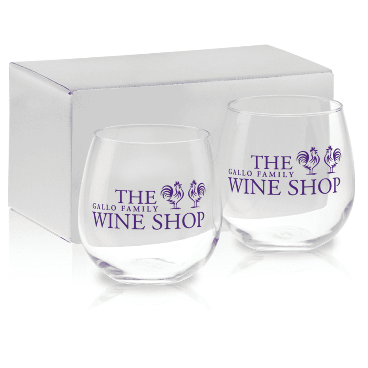 Promotional 16.75 oz. stemless red wine gift set Personalized With Your