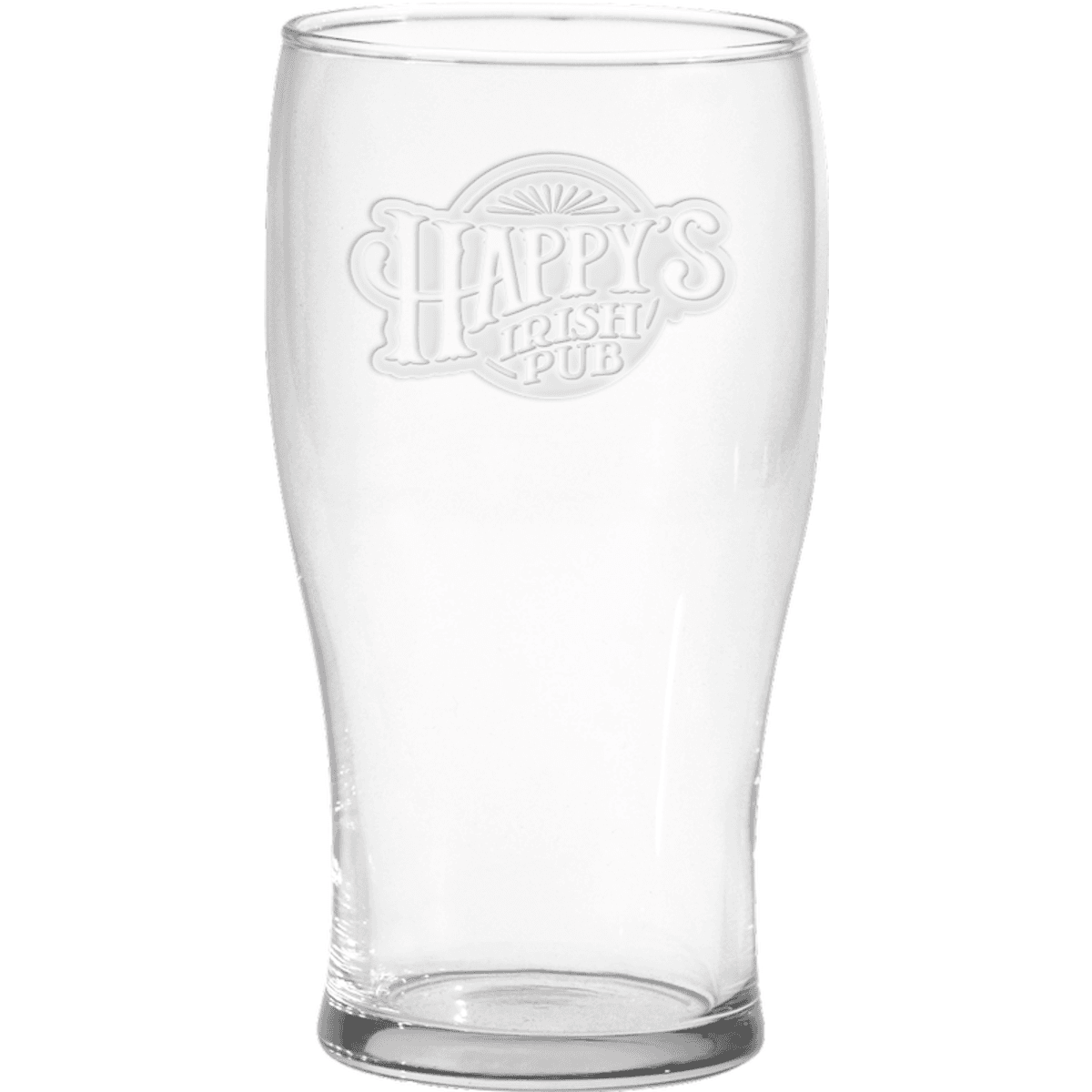 20 oz Large Pub Glass - Deep Etched