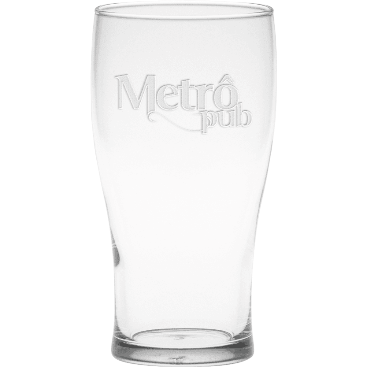 16 oz. Pub Glass - Deep Etched