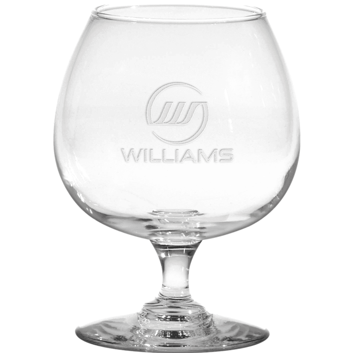 12 oz. medium brandy snifter deep etched Corporate Specialties
