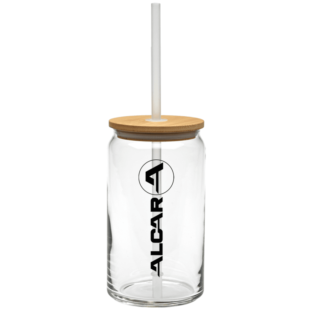 16 oz. Soda Can Glass with Bamboo Lid