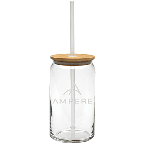 16 oz. Soda Can Glass with Bamboo Lid