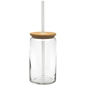 16 oz. Soda Can Glass with Bamboo Lid