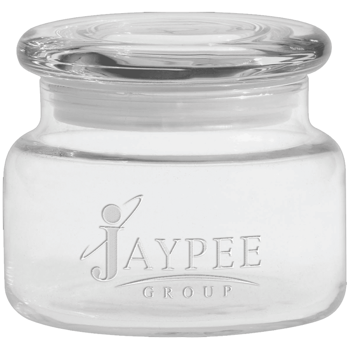 8 oz. Apothecary Jar with Flat Lid - Deep Etched