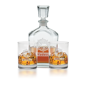 3 pc. Decanter Set - Deep Etch