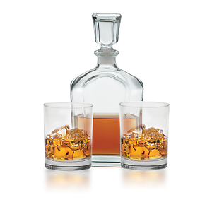 3 pc. Decanter Set - Deep Etch
