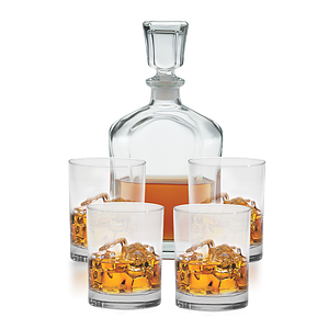 5 pc. Decanter Set - Deep Etched