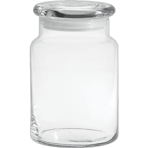 26 oz. Apothecary Jar with Flat Lid - Deep Etched
