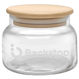 8 oz. Etched Apothecary Jar with Bamboo Lid