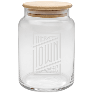 26 oz. Etched Apothecary Jar with Bamboo Lid
